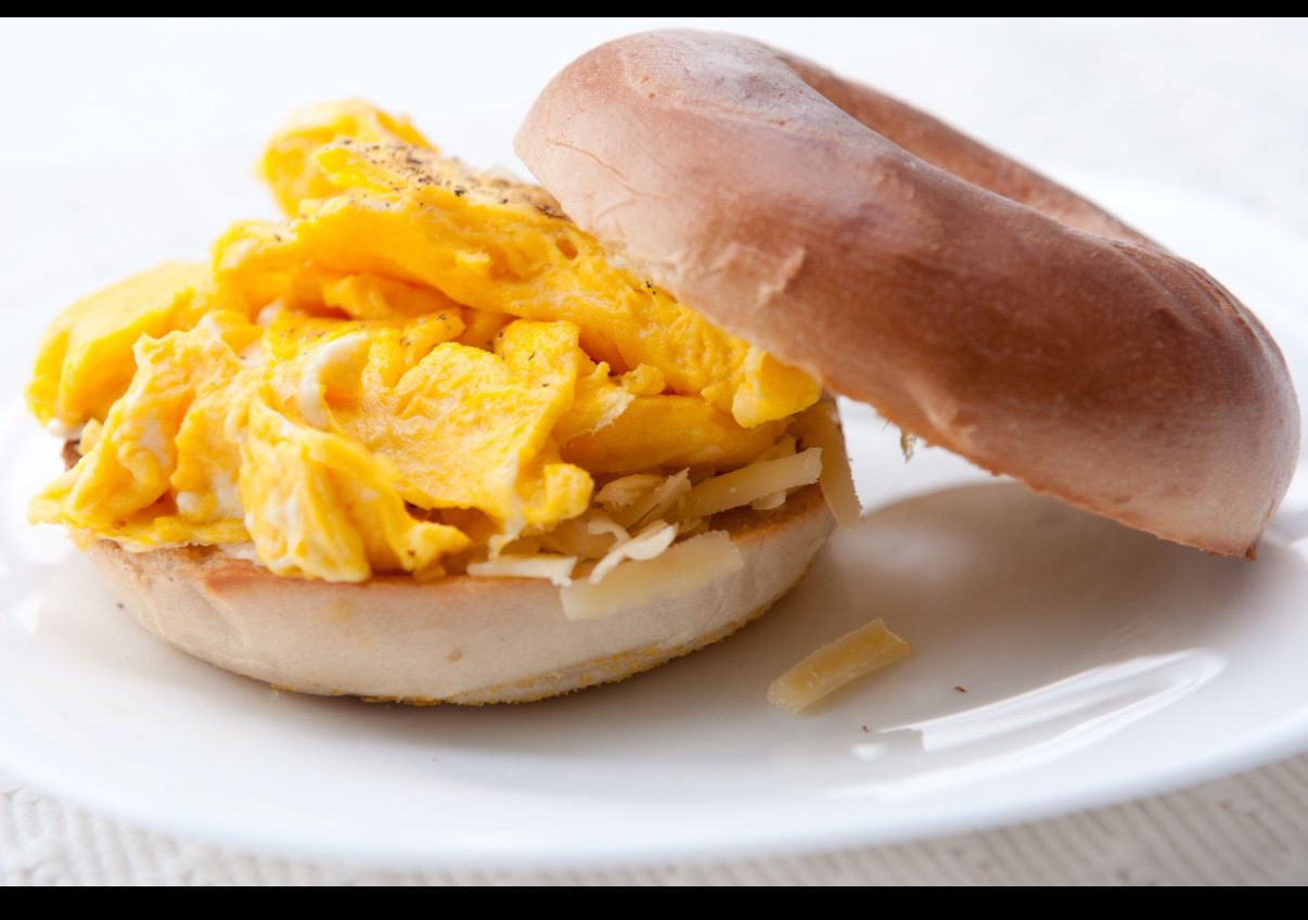 2 Eggs and Cheese with Bacon, Ham or Sausage.