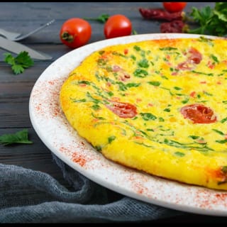 3 Egg Whites with Scallions and Tomatoes